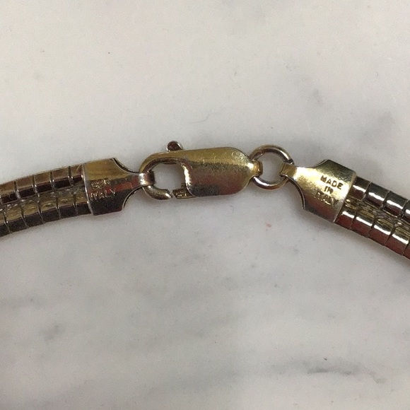 14 Karat gold plated and sterling silver necklace - Picture 5 of 5